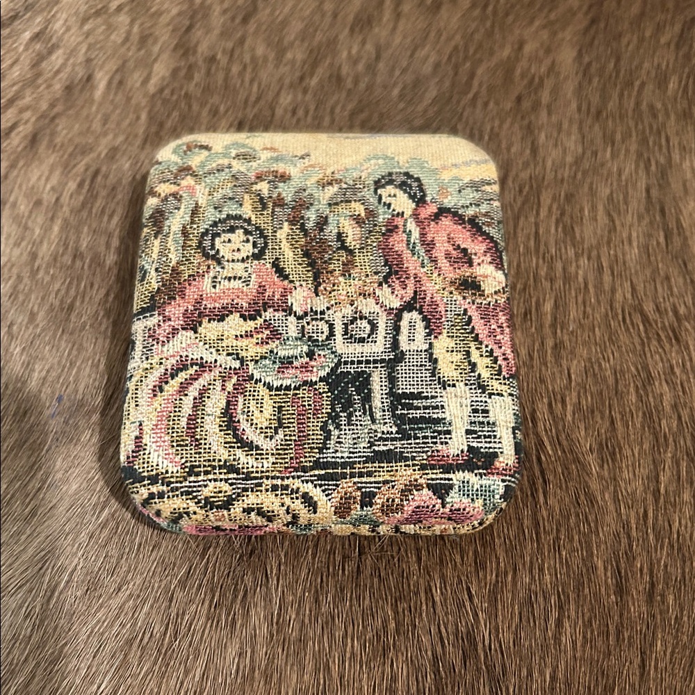 Vintage Tapestry Trinket Box